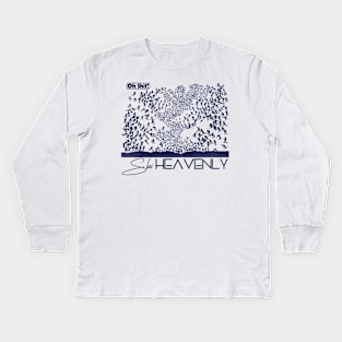 Oh Shit! Ski Heavenly Kids Long Sleeve T-Shirt